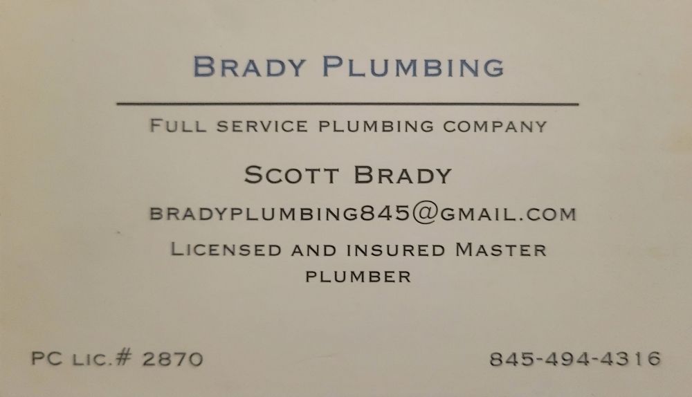 Slide of Brady Plumbing