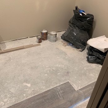 Dreamstyle Remodeling - ANOTHER VIEW OF NOT ENOUGH FLOORING WAS ORDERED!!  WEEK 3 OF NO ONE WORKING AND US STILL WAITING!! - General Contractors Near Me - Albuquerque, New Mexico