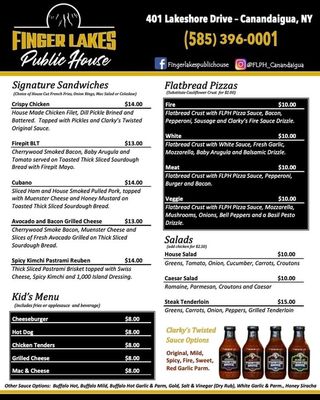 Menu photo 3 Finger Lakes Public House Canandaigua, NY Menu photo 3 Finger Lakes Public House Canandaigua, NY