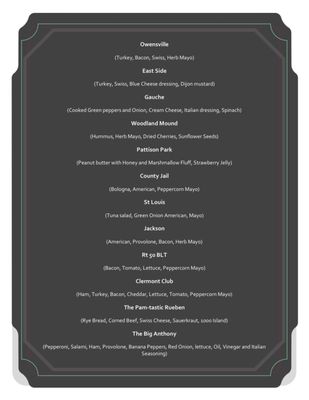 Menu photo 2 Pig City Deli Owensville, OH