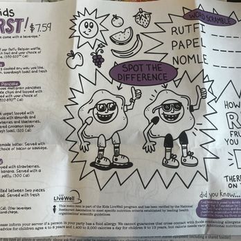 First Watch - Kids Menu - Breakfast & Brunch Near Me - Ponte Vedra, Florida