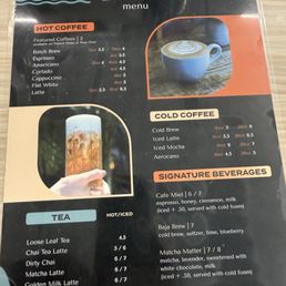 Drink menu