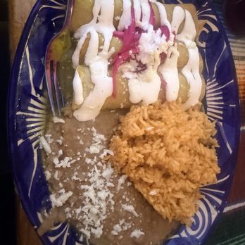 Dream Tacos & Cantina - Chicken Enchiladas (3) with green sauce - Tacos Near Me - Reno, Nevada Dream Tacos & Cantina - Chicken Enchiladas (3) with green sauce - Tacos Near Me - Reno, Nevada