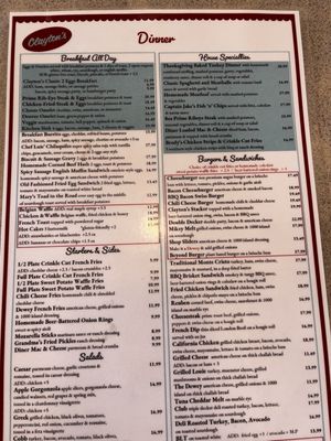 Menu photo 1 Clayton's Coffee Shop Coronado, CA