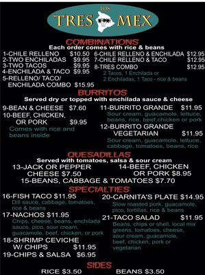 Menu photo 5 Los Tres Mex Waikoloa, HI Menu photo 5 Los Tres Mex Waikoloa, HI