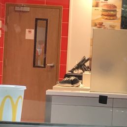 Shoes. On the counter. Crosby, TX McDonald's. Shoes. On the counter. Crosby, TX McDonald's.