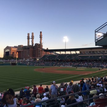 Victory Field - Cool industrial looking power plant makes a great backdrop for the urban field. - Stadiums & Arenas Near Me - Indianapolis, Indiana Victory Field - Cool industrial looking power plant makes a great backdrop for the urban field. - Stadiums & Arenas Near Me - Indianapolis, Indiana