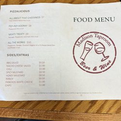 Madison Taproom - Food menu
