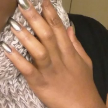 Chic Nails - Metallic silver polish - Nail Salons Near Me - Norfolk, Virginia