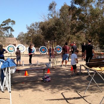 Morley Field Archery House - View of the setup from behind - Stadiums & Arenas Near Me - San Diego, California