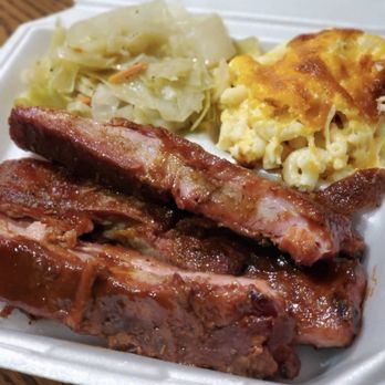 Carmalitas Catering - Smoked Pork Ribs, Cabbage, and Baked Mac&Cheese - Caterers Near Me