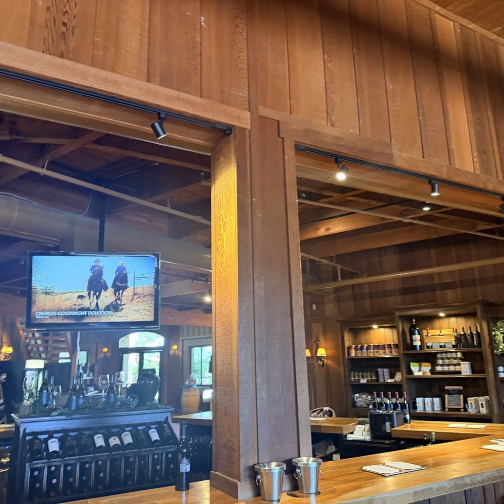 Firestone Vineyard - The bar top inside the tasting room - Wine Tasting Room Near Me - Los Olivos, California