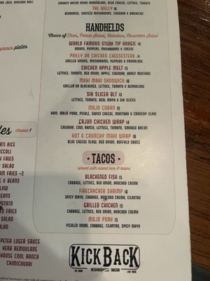Menu photo 4 Kickback Neighborhood Tavern Wellington, FL