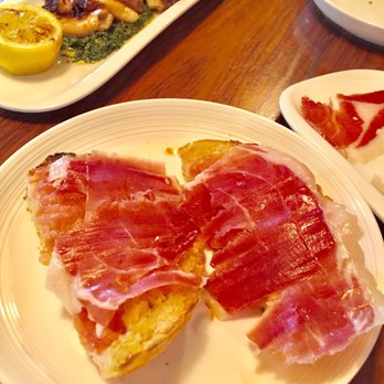 Bravas Bar de Tapas - Spanish Fermin Jamon Iberico - Spanish Cured Ham and tomato toast - Spanish Near Me - Healdsburg, California Bravas Bar de Tapas - Spanish Fermin Jamon Iberico - Spanish Cured Ham and tomato toast - Spanish Near Me - Healdsburg, California