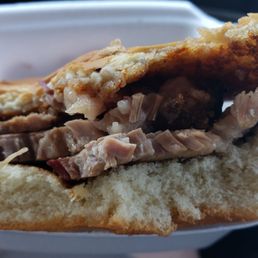 A great tasting moist brisket on a soft sweet toasted bun