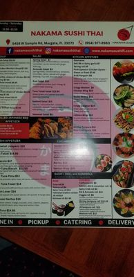 Menu photo 4 Nakama Sushi Thai Margate, FL