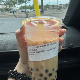 Black sugar milk tea