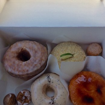 Earnest Donuts - From upper left to lower right: Glazed Croissant  Donut, Key Lime Pie Donut, Earl Grey Tea Glazed Donut, Crème Brûlée Donut - Donuts Near Me - Lewisville, Texas