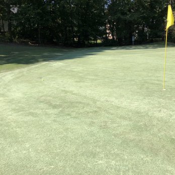The Divide Golf Course - Tee shot, 40 foot from pin on #7, 139 yard Par 3 - Golf Near Me - Matthews, North Carolina