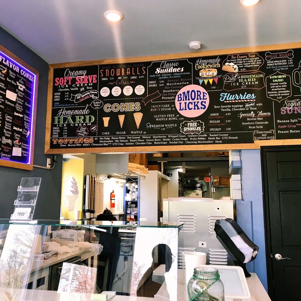 Bmore Licks - Inside the shop, the counter - Ice Cream & Frozen Yogurt Near Me - Baltimore, Maryland Bmore Licks - Inside the shop, the counter - Ice Cream & Frozen Yogurt Near Me - Baltimore, Maryland