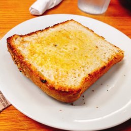 a piece of toast on a plate