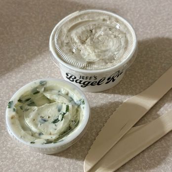 Jeff’s Bagel Run - Garlic herb butter and banana pudding cream cheese - Bagels Near Me - Clermont, Florida