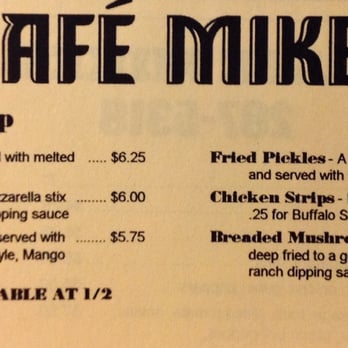 Cafe Mikes - a menu for a coffee shop - Cafes Near Me - Corinth, Mississippi