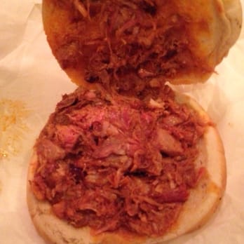 Pierce's Pitt Bar-B-Que - Pulled pork, close look. - Barbeque Near Me - Williamsburg, Virginia