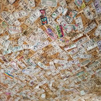  Baxa's Sutliff Store & Tavern - Dollar bills on the ceiling - American Near Me - Lisbon, Iowa