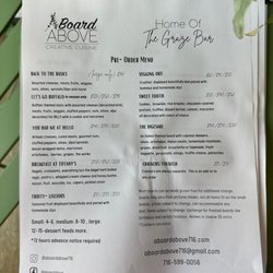 A Board Above - Pre-Order charcuterie options at A Board Above in West Seneca