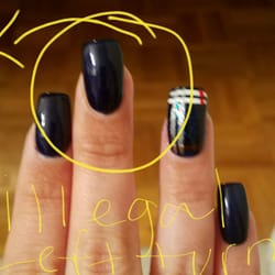 Adore Nails & Spa - Again...illegal left turn/merge! My damn fingers and nails are NOT crooked!!! NOT HAPPY AT ALL!!