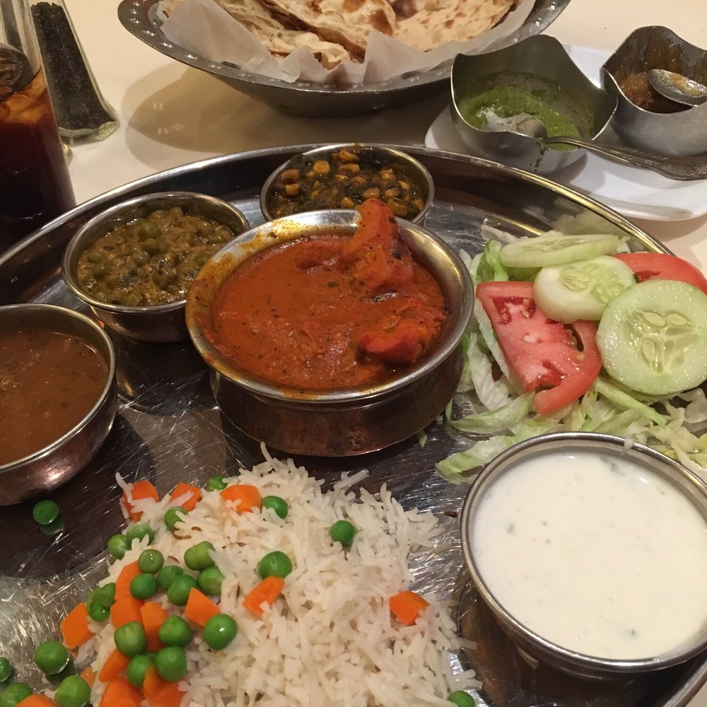 Akbar Restaurant - Sampler Non-Vegetarian Thali Platter - Indian Near Me - Garden City, New York Akbar Restaurant - Sampler Non-Vegetarian Thali Platter - Indian Near Me - Garden City, New York