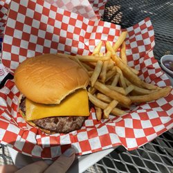 The Snack Shack at Twain Harte Lake - Shack burger and fries