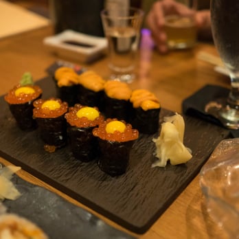 Kata Robata - Ikura with Quail Egg. Japanese Uni. - Sushi Bars Near Me - Houston, Texas