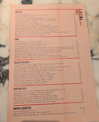 Menu photo 2 Gjelina Las Vegas, NV