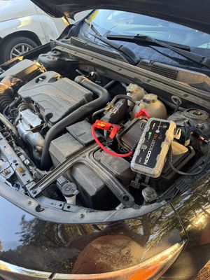 Battery test and Jumpstart - Here you'll see how we can test your vehicle's battery and give it a jump start. We can provide battery installation given that a new battery has already been acquired. We currently do not sell batteries. Battery test and Jumpstart - Here you'll see how we can test your vehicle's battery and give it a jump start. We can provide battery installation given that a new battery has already been acquired. We currently do not sell batteries.