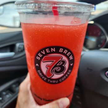7 Brew Coffee - 7 Energy Chiller - Pomegranate + Orange + Raspberry = Delicious! Not too sweet, a little tart - Coffee & Tea Near Me - Saginaw, Texas
