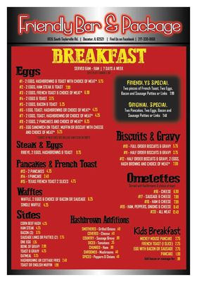 Menu photo 1 Friendly Bar & Grill Decatur, IL