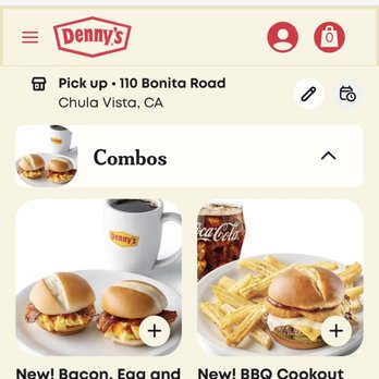 Denny's - Can't order them here unless you use the app or website. Hopefully they get this fixed. - American Near Me - Chula Vista, California Denny's - Can't order them here unless you use the app or website. Hopefully they get this fixed. - American Near Me - Chula Vista, California