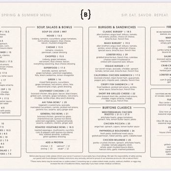 Burtons Grill & Bar - Menu - New American Near Me - Plantation, Florida Burtons Grill & Bar - Menu - New American Near Me - Plantation, Florida