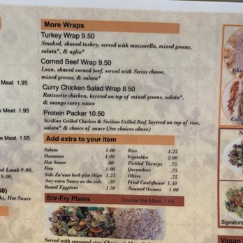 Dolce Wraps - Menu - Middle Eastern Near Me - Fairview Park, Ohio