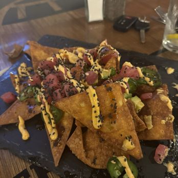 The Whiskey Barrel - Tuna Poke Nachos - Whiskey Bars Near Me - Port Jefferson, New York