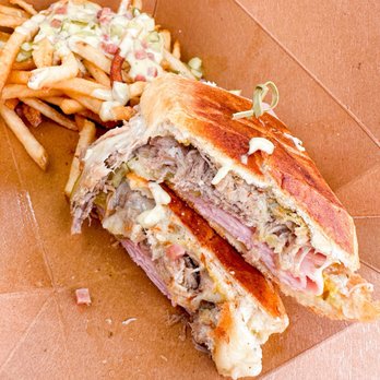 Centertown - Hot Cuban Sandwich, 9/10 with Cuban fries 10/10 - Food Court Near Me - Orlando, Florida