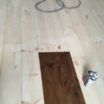 Mike's Hardwood Flooring - Sample of the English Chestnut finish over the stripped floors - Flooring Near Me - Skokie, Illinois Mike's Hardwood Flooring - Sample of the English Chestnut finish over the stripped floors - Flooring Near Me - Skokie, Illinois