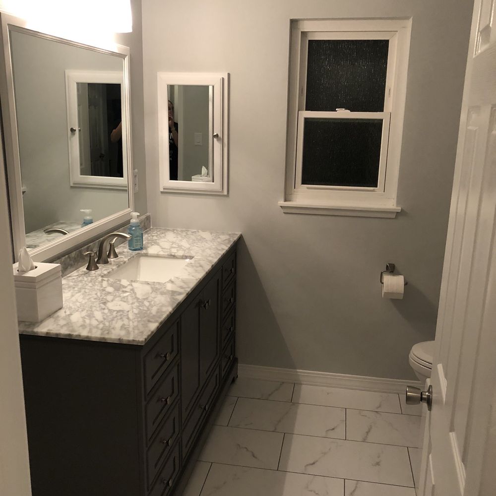 Quality Construction - Kristof did the electrical, Dry wall repair, baseboards, casings, texture and paint for our bathroom remodel. - Drywall Installation & Repair Near Me - Westminster, California Quality Construction - Kristof did the electrical, Dry wall repair, baseboards, casings, texture and paint for our bathroom remodel. - Drywall Installation & Repair Near Me - Westminster, California