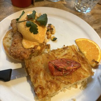 Jam Cafe - Half order. Benny and fried chicken - Breakfast & Brunch Near Me - Vancouver, British Columbia
