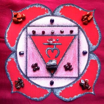 Falling Waters Reiki - Root Chakra Reiki infused crystal grid - Reiki Near Me
