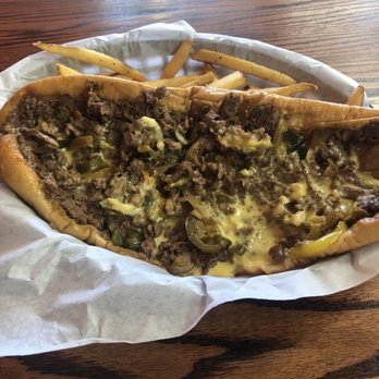 Cheesesteak House - Cheesy Pepper Cheesesteak sandwich and fries - Cheesesteaks Near Me - Farmers Branch, Texas