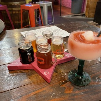 Lucky Star Brewery - Beer flight and a strawberry piña colada! - Breweries Near Me - Miamisburg, Ohio Lucky Star Brewery - Beer flight and a strawberry piña colada! - Breweries Near Me - Miamisburg, Ohio
