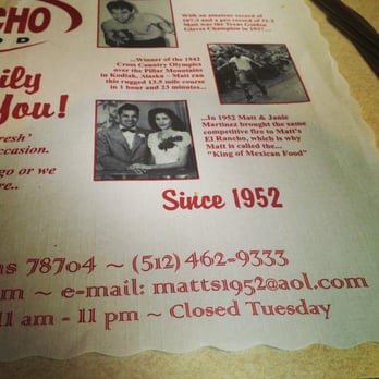 Matt's El Rancho - aol.com #youvegotmail - Mexican Near Me - Austin, Texas Matt's El Rancho - aol.com #youvegotmail - Mexican Near Me - Austin, Texas